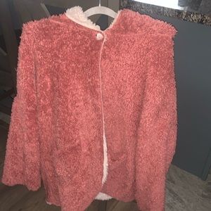Pink sparkling fleece Jessica Simpson reversible hoodie size Small/ medium
